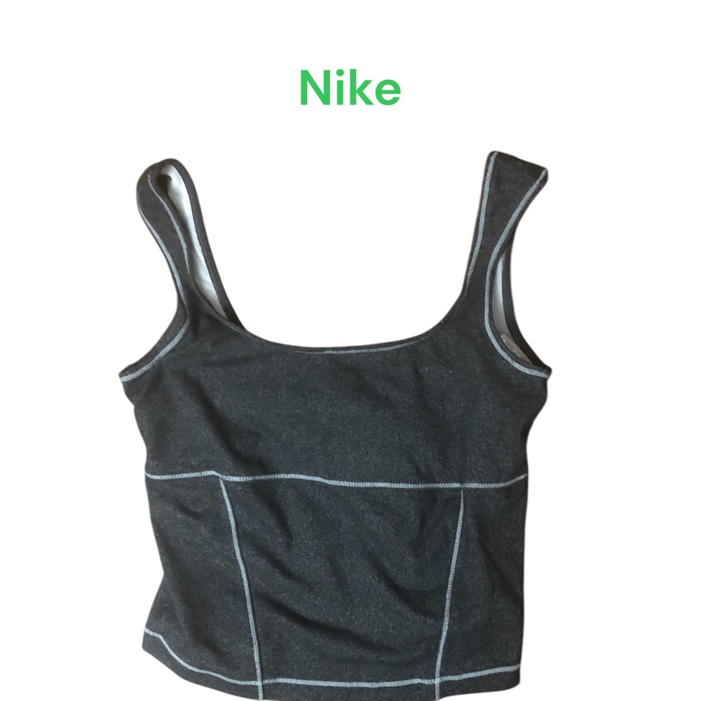 Nike Dri Fit Yoga Top Heather Gray Med